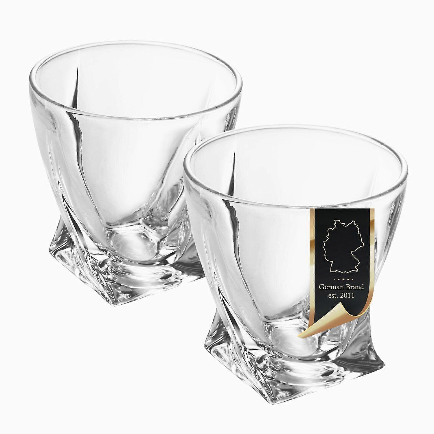 Whisky Glass in CRYSTAL CLEAR 'TWISTED' - Old Fashioned Whiskey Crystal Glass