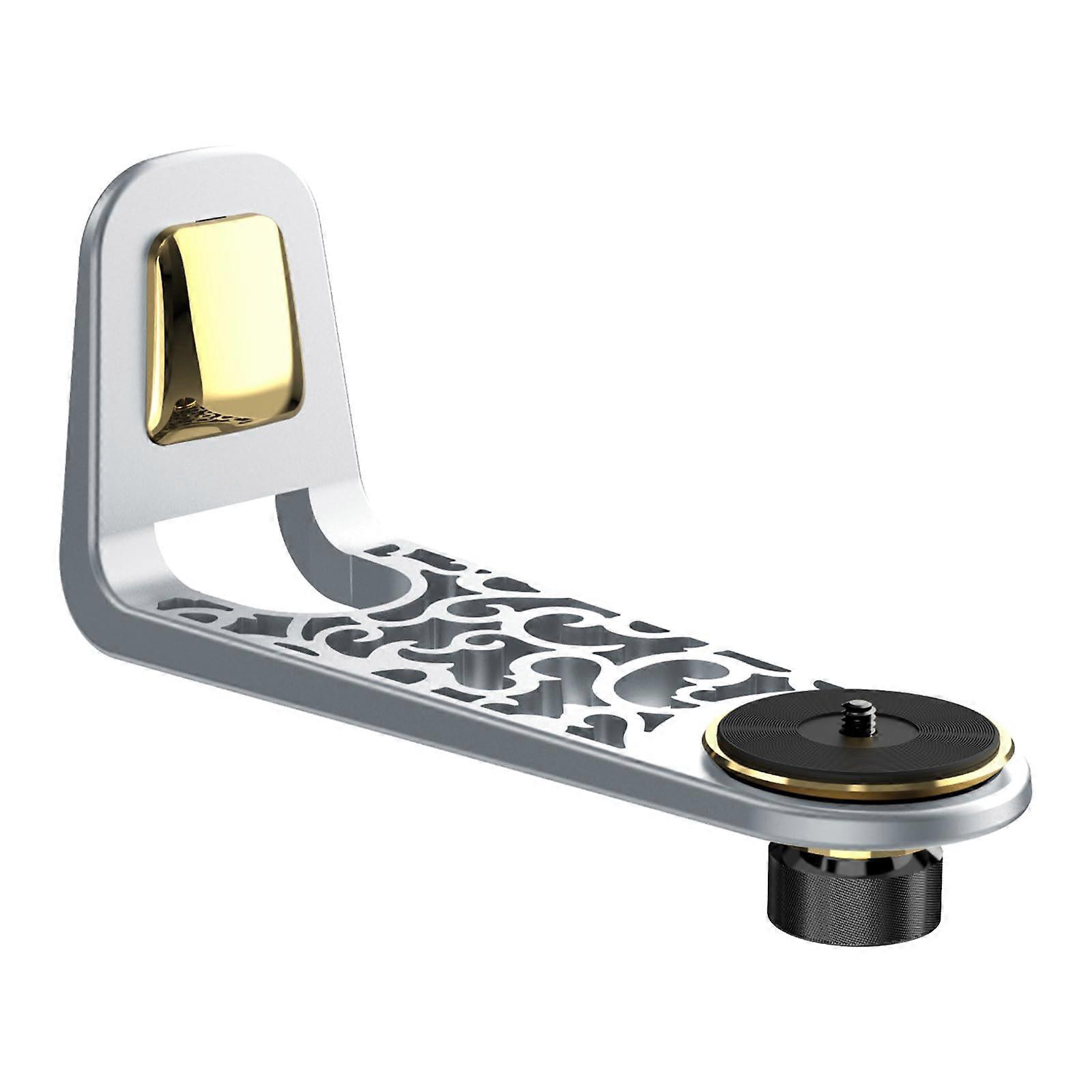 Spacesaving Projector Wall LShape Wall Mount Bracket HollowedOut Design With Adjustable Angles Silver Gray