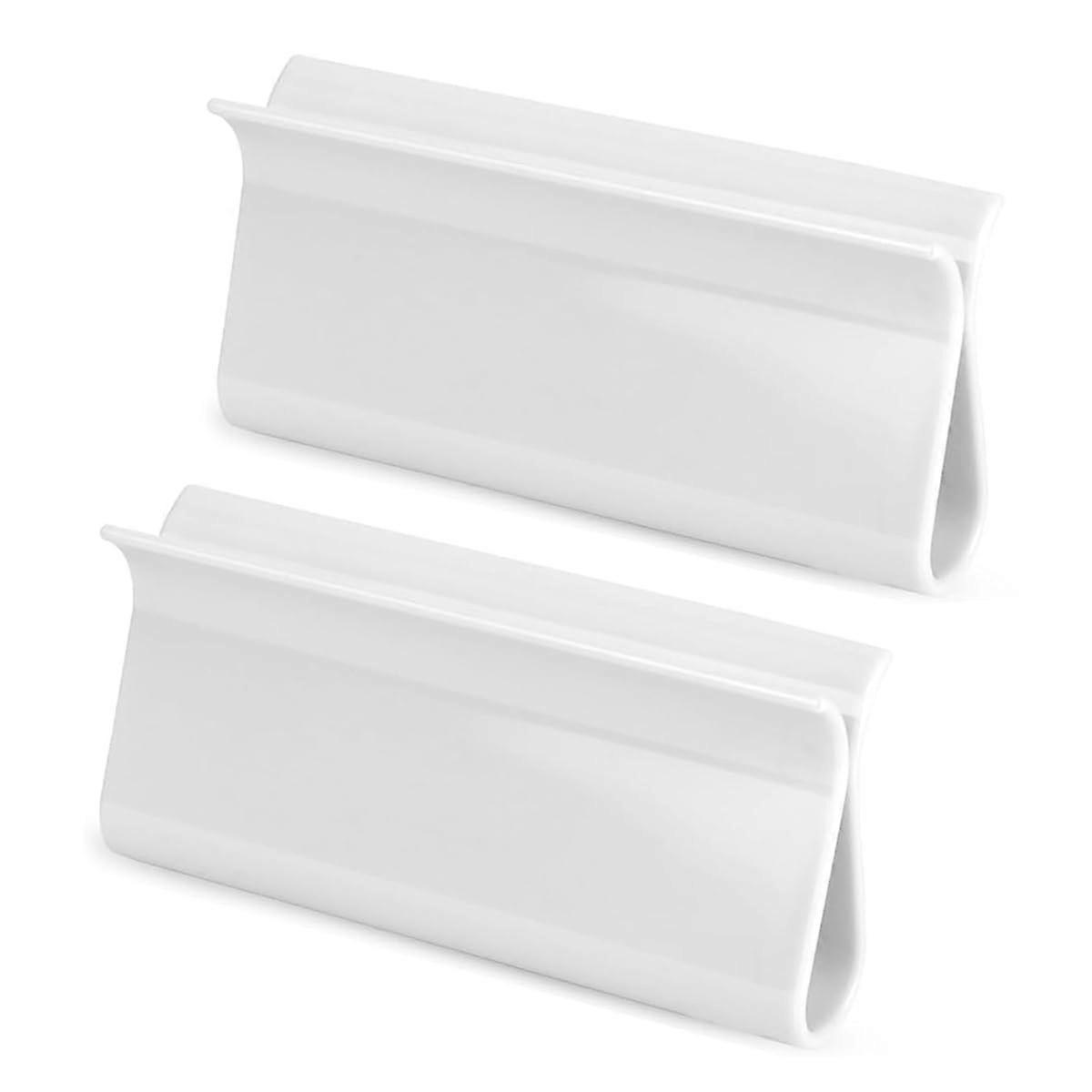 White Roller Shade Pulls 2 Pack, Ergonomic Grip Window Blind Handles for Smooth Shade Control