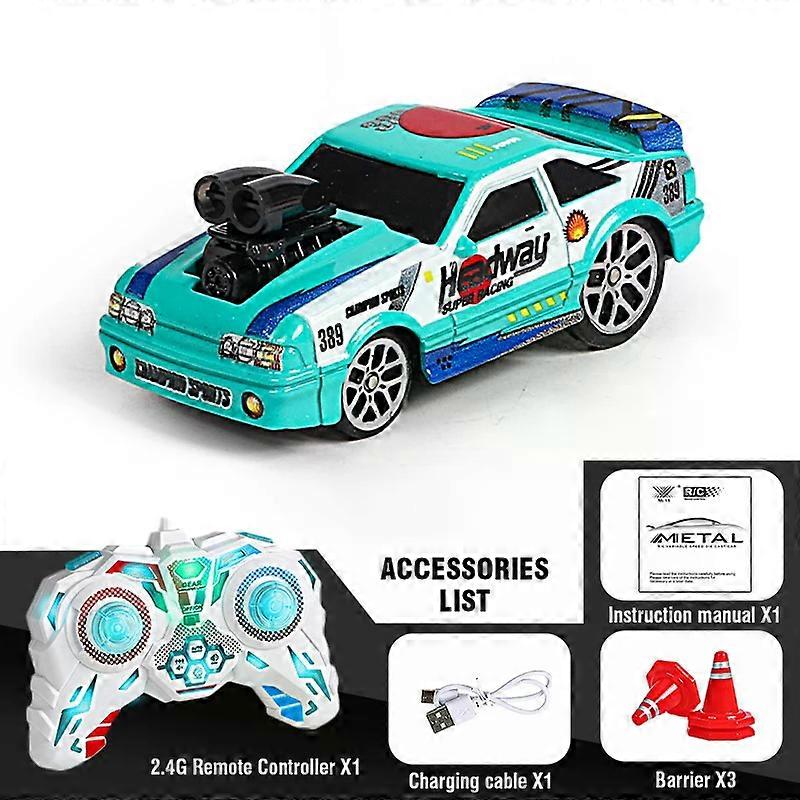 1/64 Mini RC d��rive voiture de course alliage v��hicule jouets 2.4G 4WD haute vitesse bureau t��l��commande voitures de sport gar?on course jeu