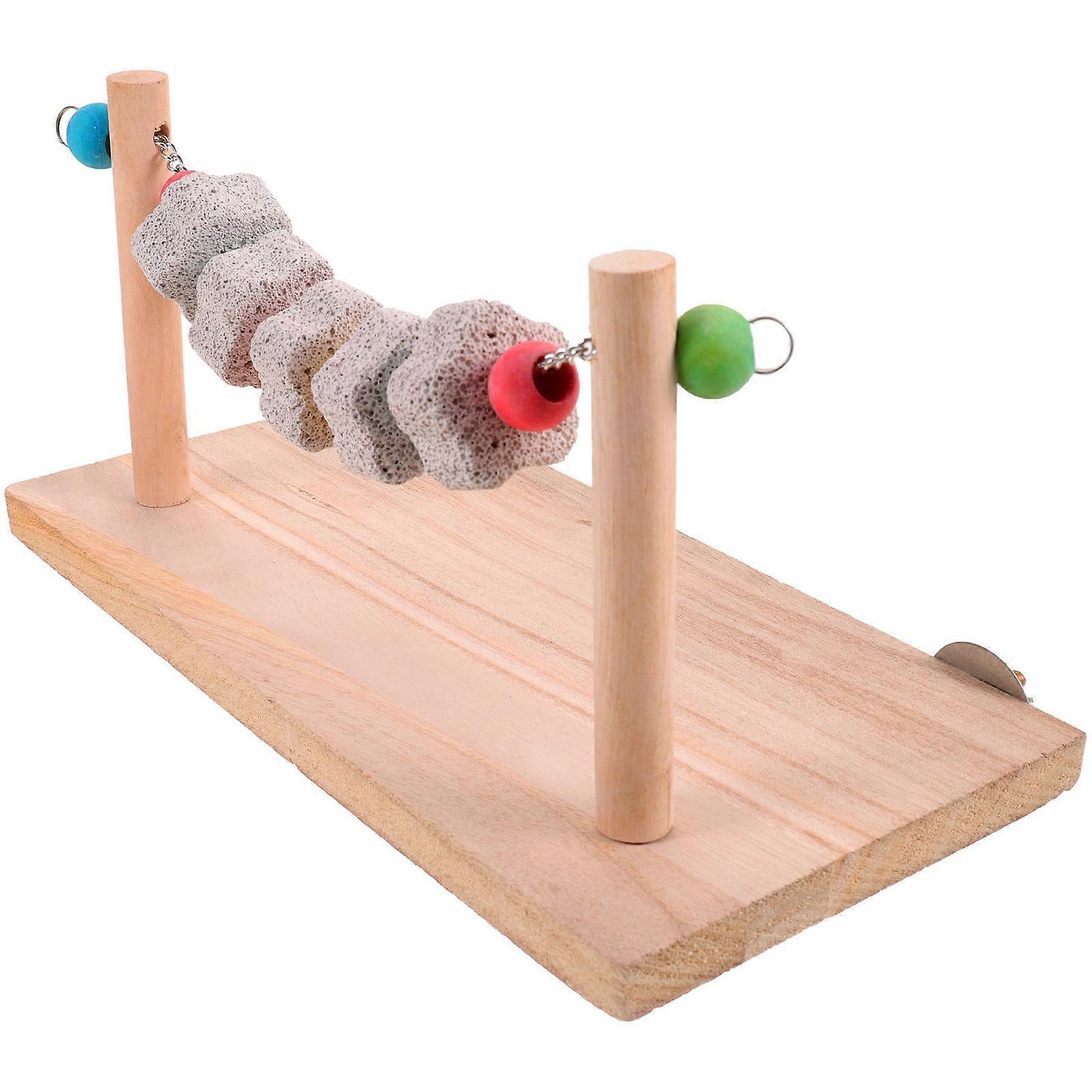 5Pcs Birds Chewing Toy Stand Rectangular Shape For Hamster Platform Intelligence Development 11.8×29.5×5.9In