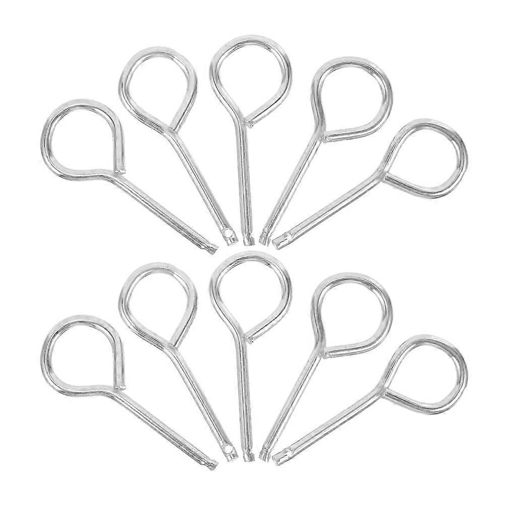 Silver Fire Extinguisher Pull Pins for Safety 20Pcs Iron Lock Pins