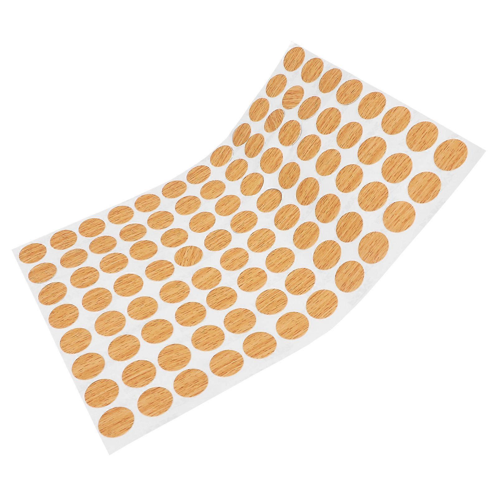 Waterproof Screw Hole Covers Light Brown PVC Decorative Caps 3Sheet Pack