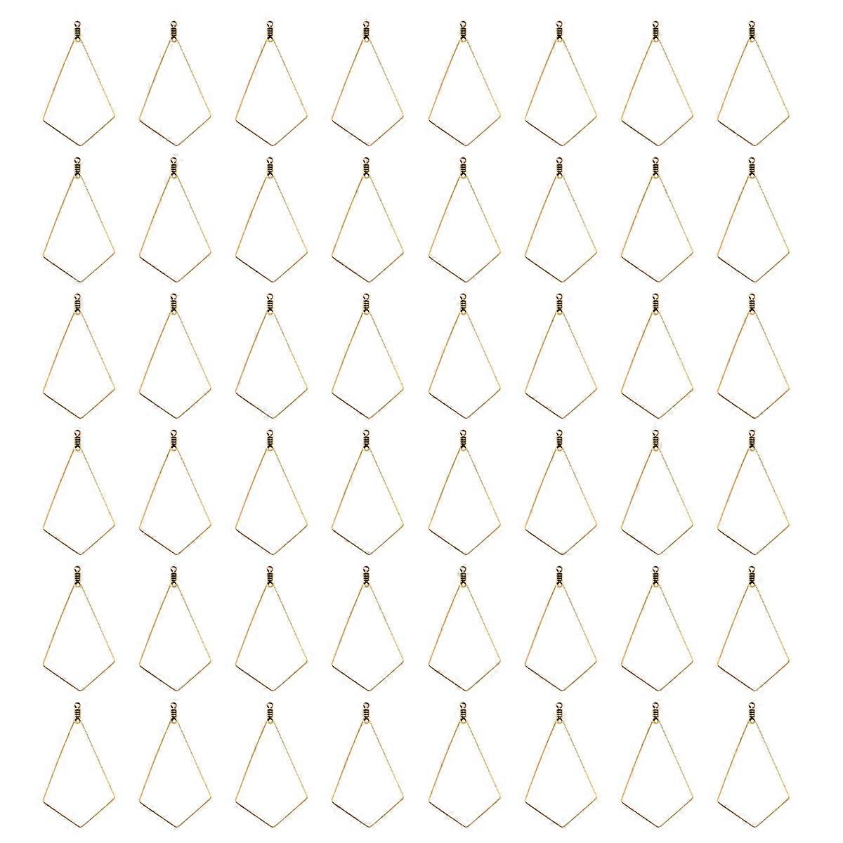 Stainless Steel Earring Components for Decoration 50Pcs Golden