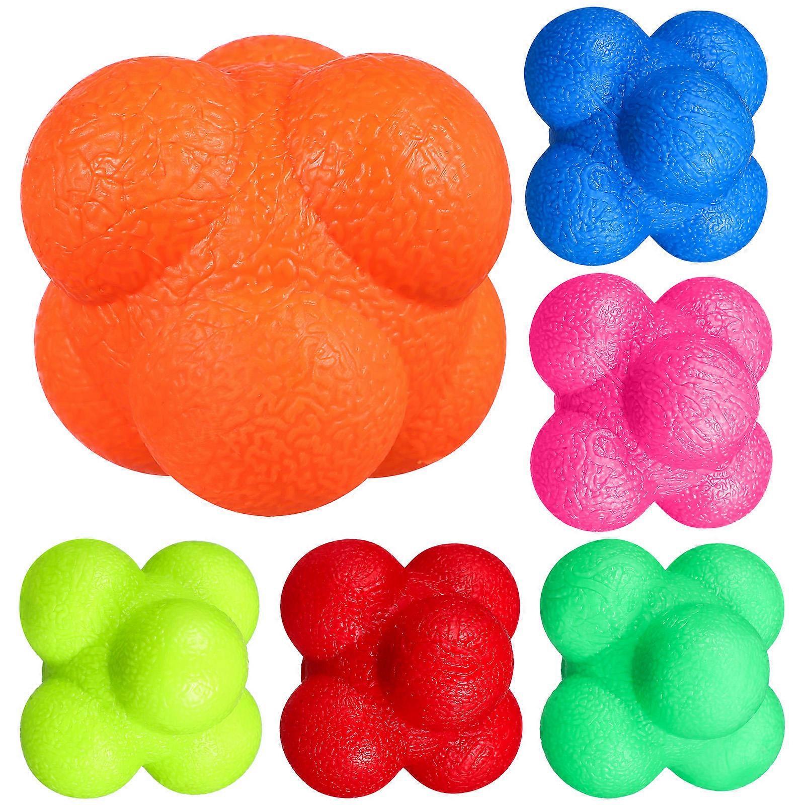 6Pcs Workout Ball Reaction Ball for Agility and Reflex Training Use
