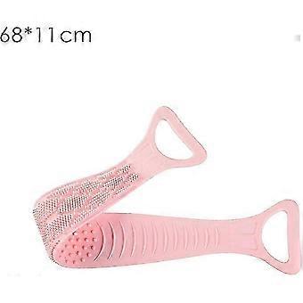 Shower Silicone Washer, Silicone Bath Brush, Body Brush, Bath Belt, Exfoliating Brush Belt, Wash Clean Pink