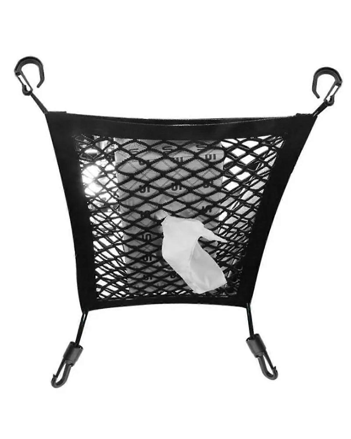 Car Trunk Organizer 23x30cm Elastic Mesh Net Bag Keeps Cargo Secure for Back Seat Storage