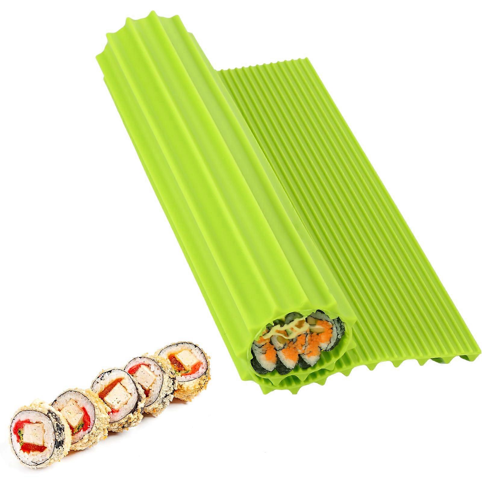 Silicone Sushi Rolling Mat and Sushi Making Kit, NonStick DoubleSided, Reusable for Beginners