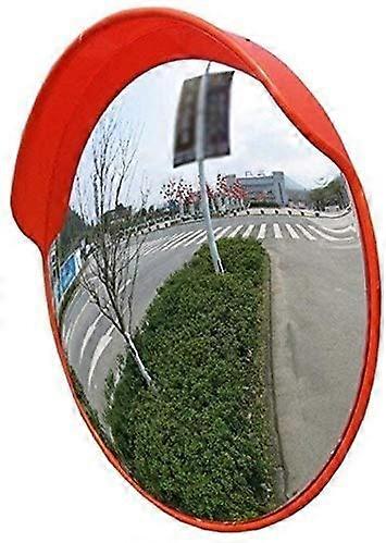 80cm Outdoor Convex Traffic Safety Mirror Wide Angle View Durable PC Plastic Easy Installation