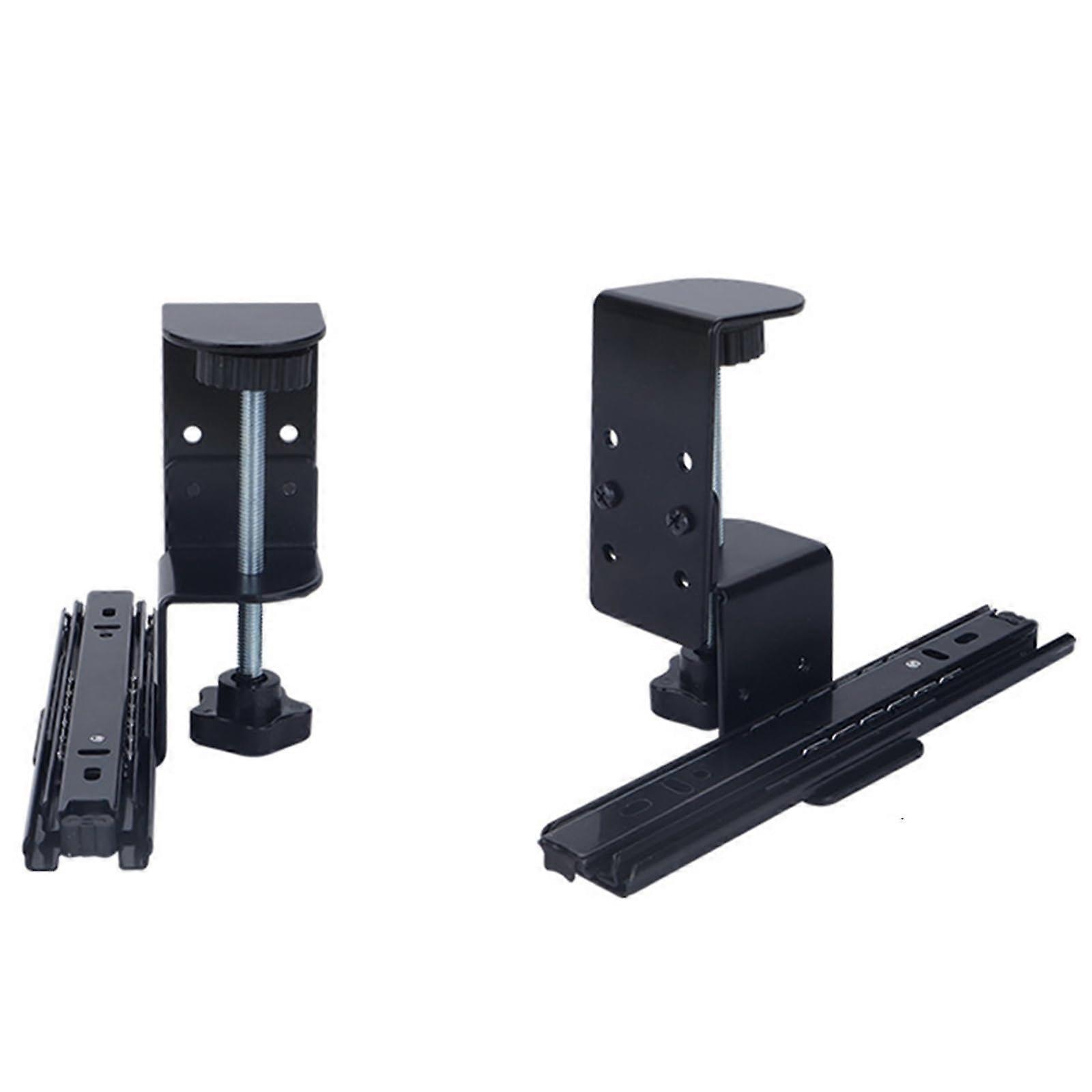 Adjustable Clamp On Keyboard Tray Under Desk with Sliding Rail NoDrill Installation