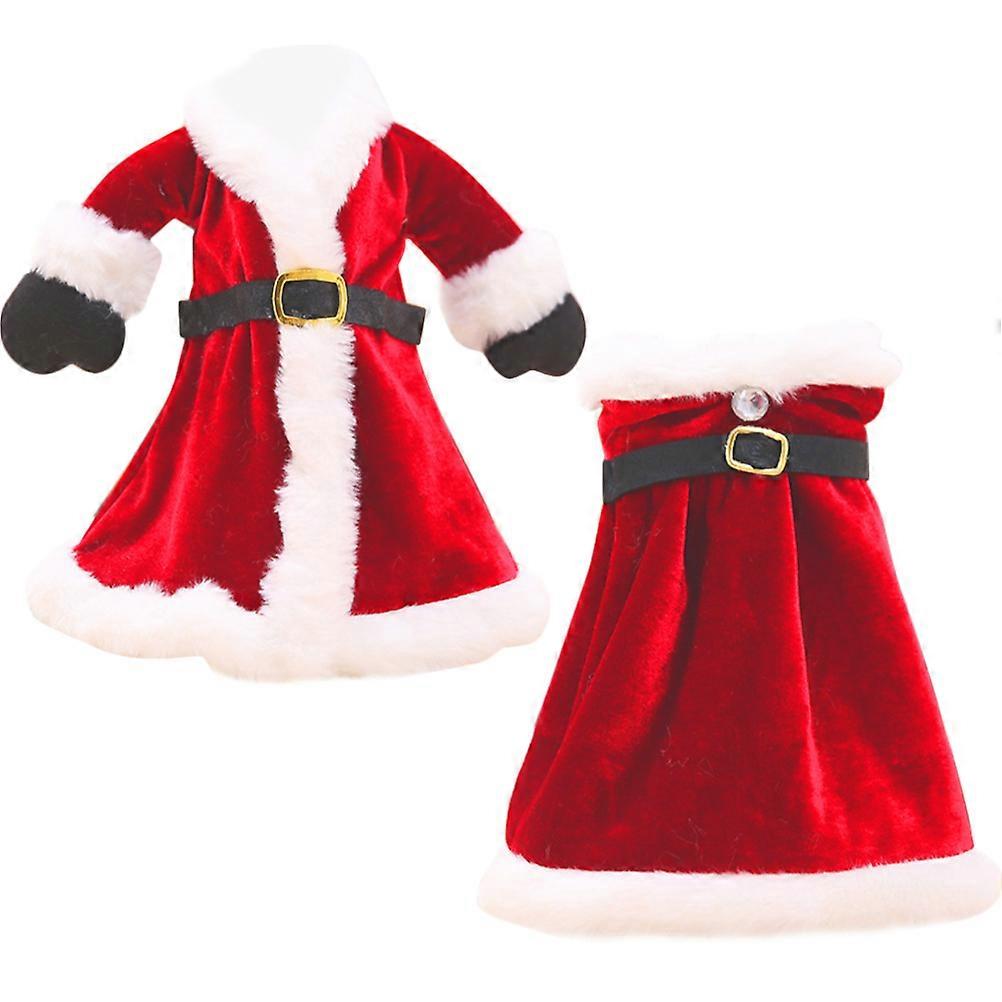 Holiday Sleeve Decorative Covers for 2Pcs Red Fabric