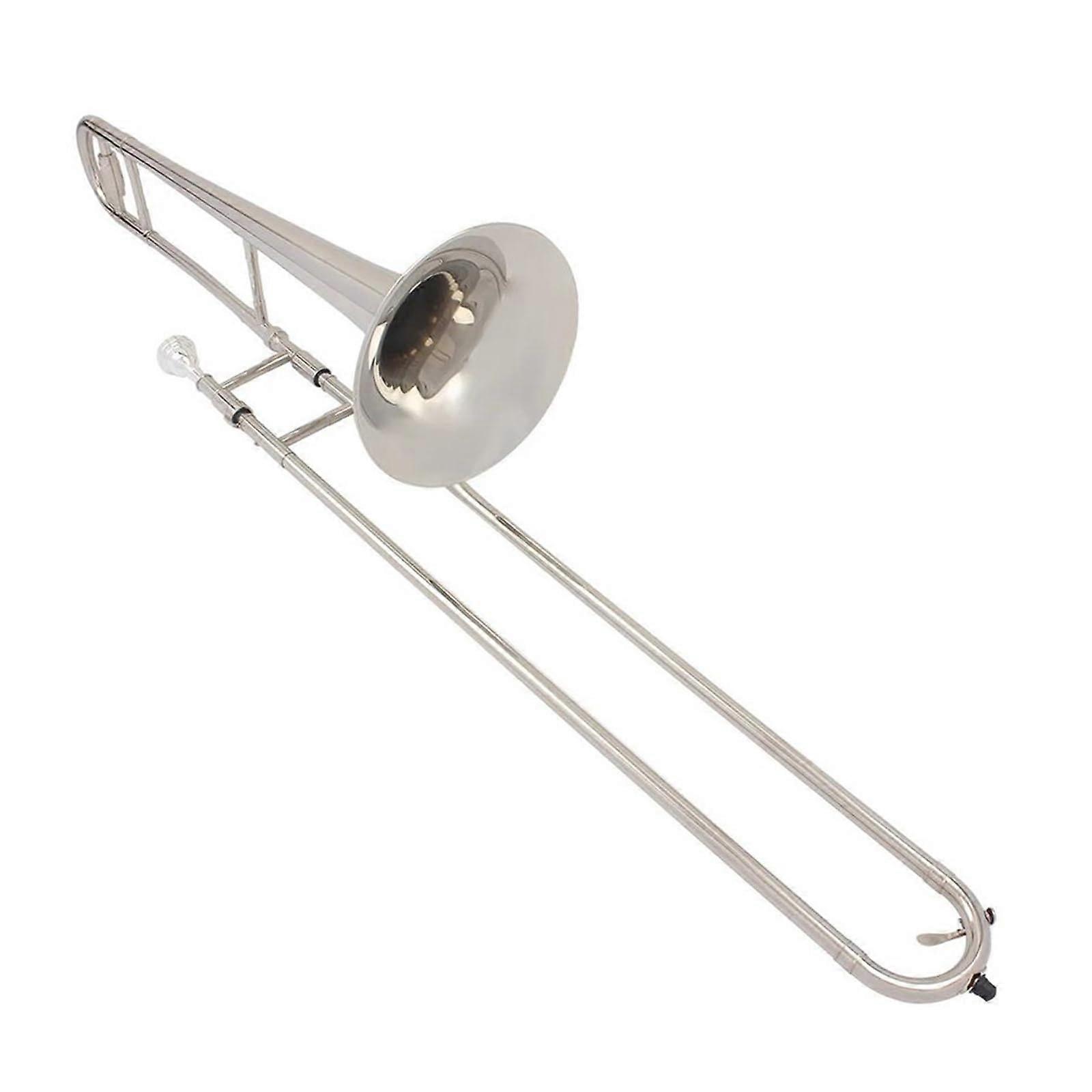 Brass Trombone BB Tenor Beginner Set with Smooth Slide Balanced Weight and Accessories