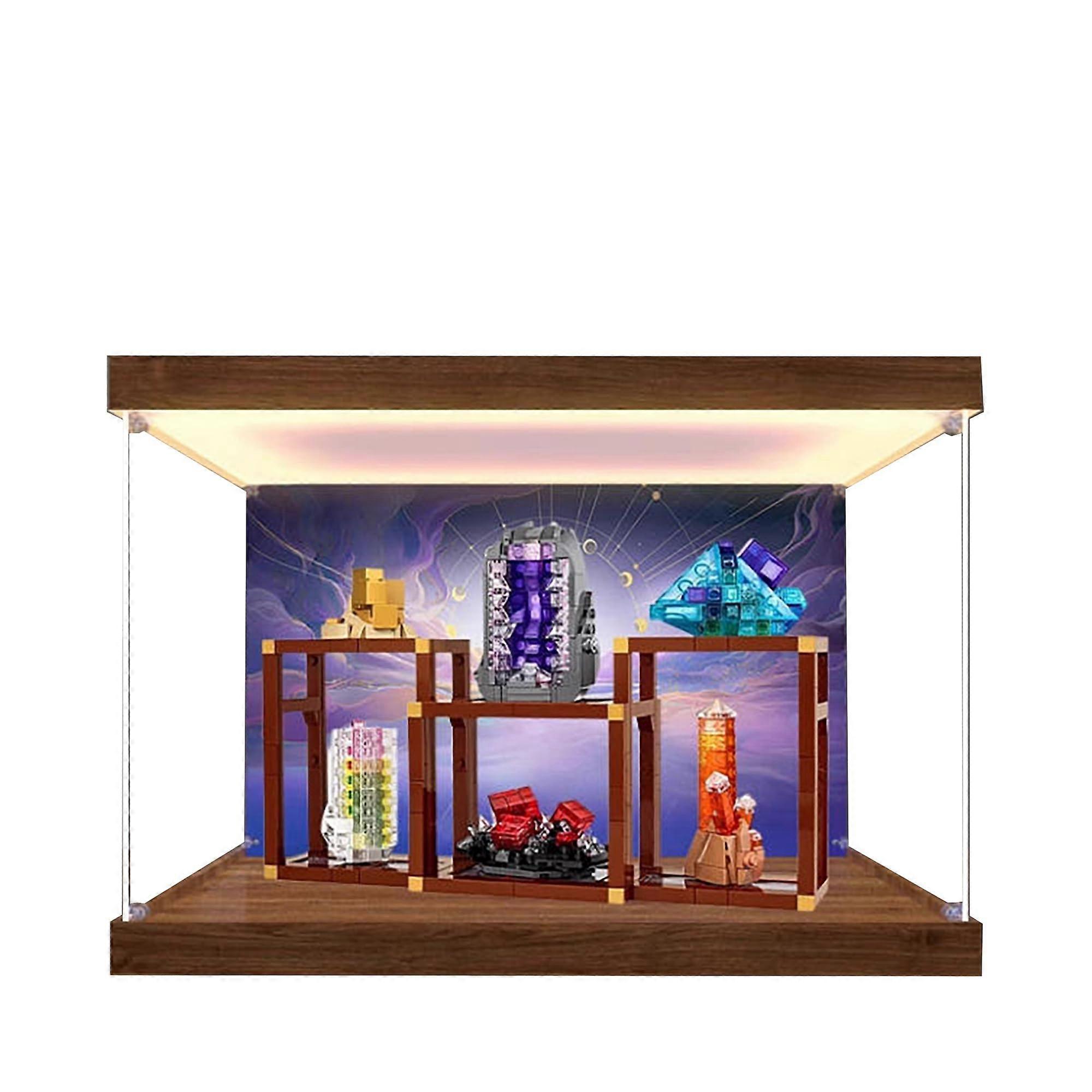 Acrylic Display Case Compatible with  21362 Mineral Collections Model, Clear Dustproof Protective Box