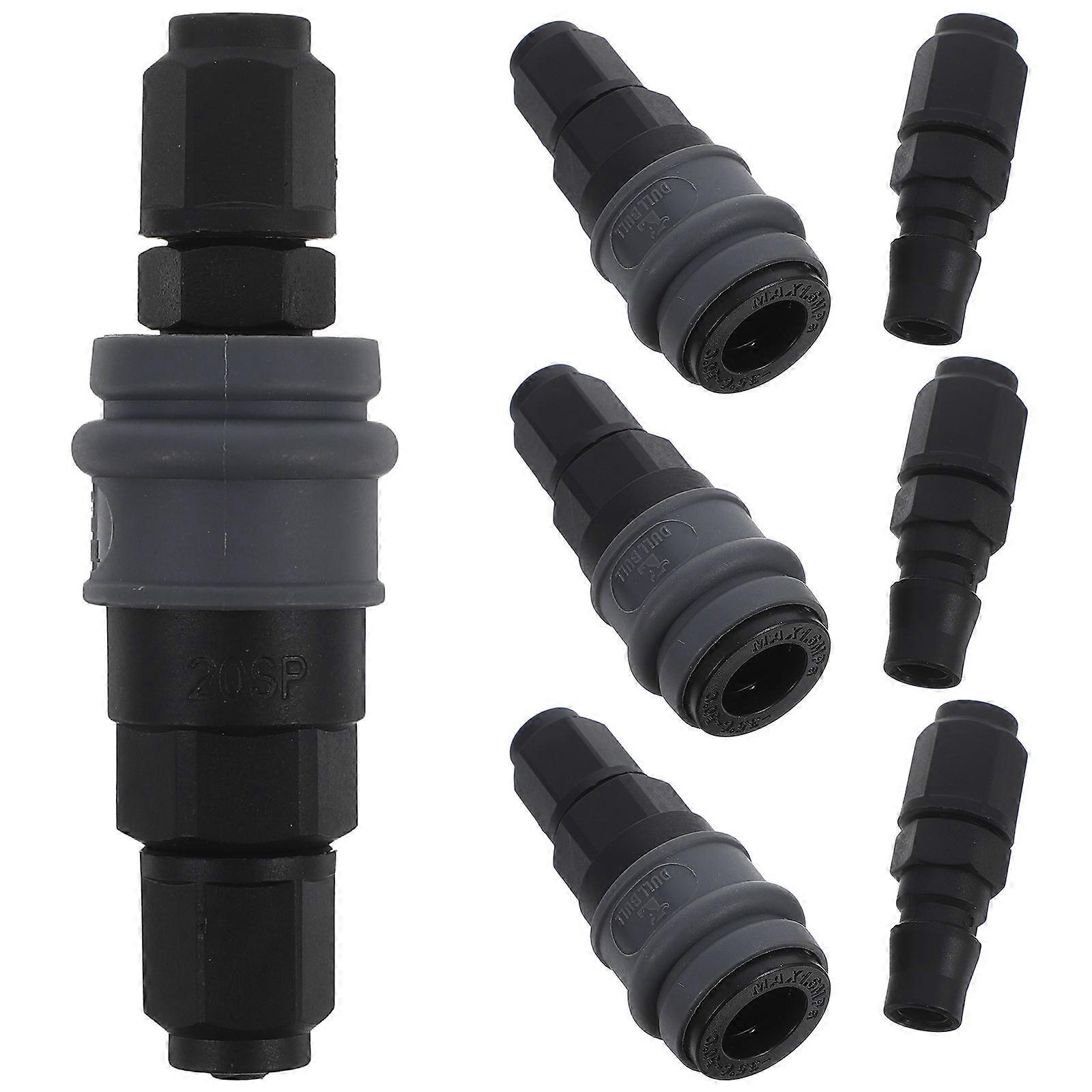 Plastic Steel Sp20 Coupler Quick Connectors 4Pairs Black