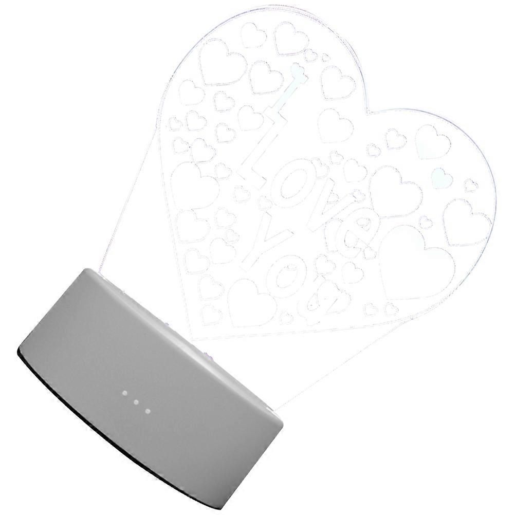 3D Heart Shape Lamp for Bedroom Lighting Multicolor LED Night Light