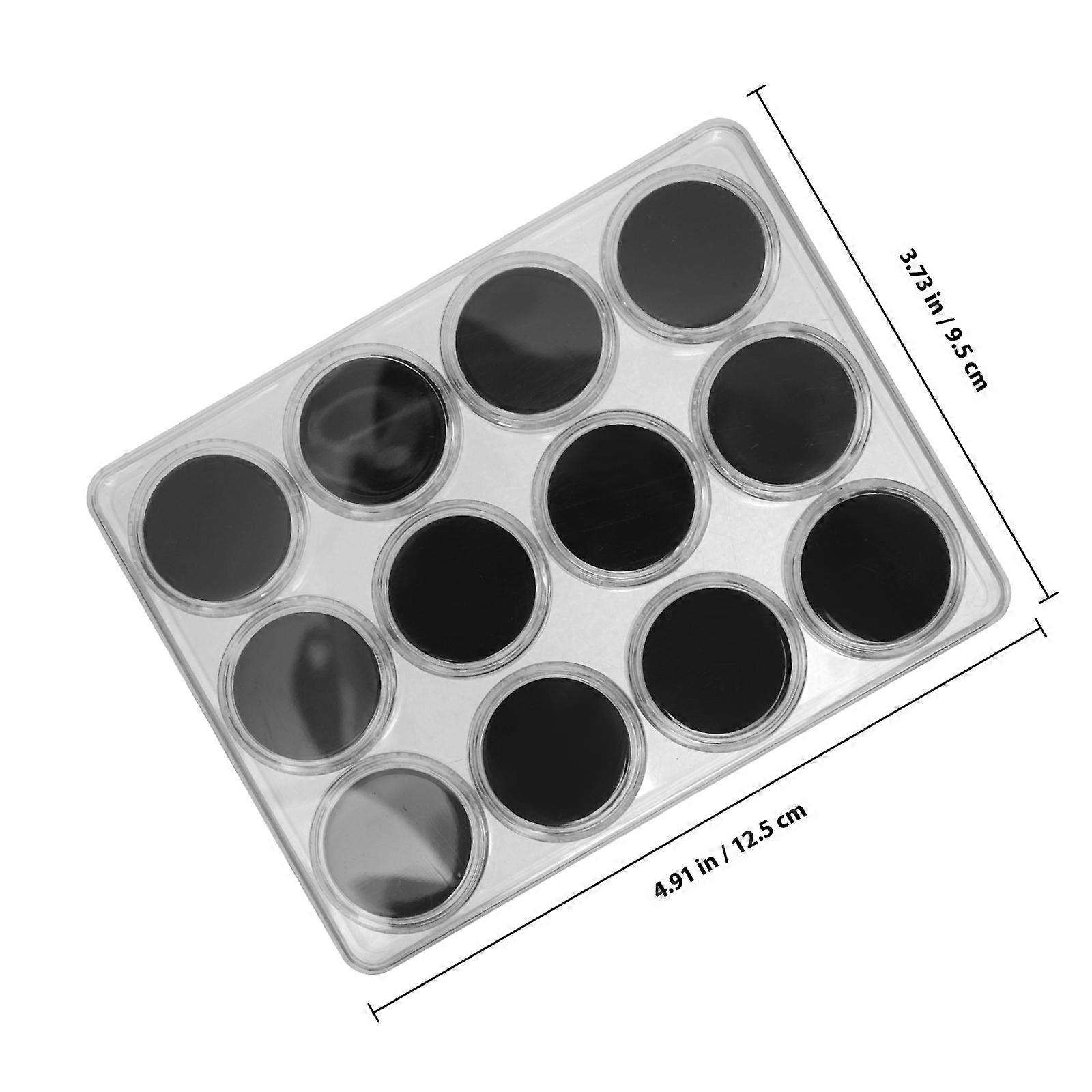 Gemstone Display Case Acrylic Holder for Storage 1Set with Clear Lid