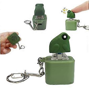 Rechargeable Frog Fidget Keychain with Croaking Sound and Colorful LED Light for Adults 1Pc