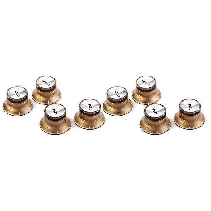 8 Pcs Speed Control Knobs 4 Tone 4 Volume for LP Golden Knobs Guitar Accessories