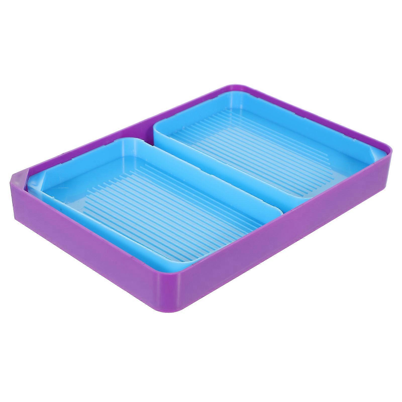 Rhinestone Board Diamond Sorting Tray for 1Set Blue Plastic Tray