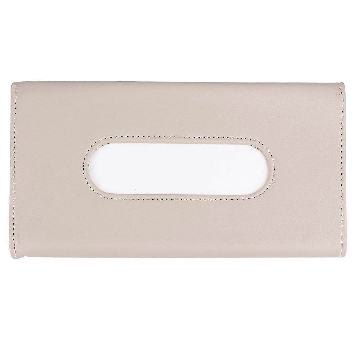Car Visor Tissue Box Tissue Case Holder for Car Vehicle Beige