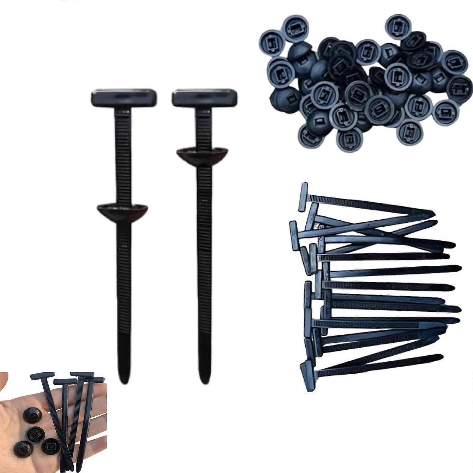 100PCS Nylon Cable Ties with Push Mount, SelfLocking Heavy Duty Zip Ties for Cable Management