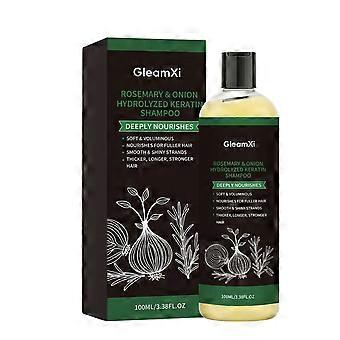 Rosemary & Onion Hydrolyzed Keratin Shampoo, Nourishing Hair Growth Shampoo for Men & Women, Deeply Cleanses Scalp, Promotes Thicker Longer Stronger H