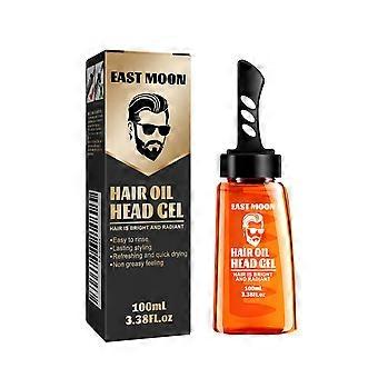East Moon Men's Waxed Hair Comb, Retro Sliced-Back Hairstyle, Moisturizing And Long-Lasting, One Comb To Set The Style