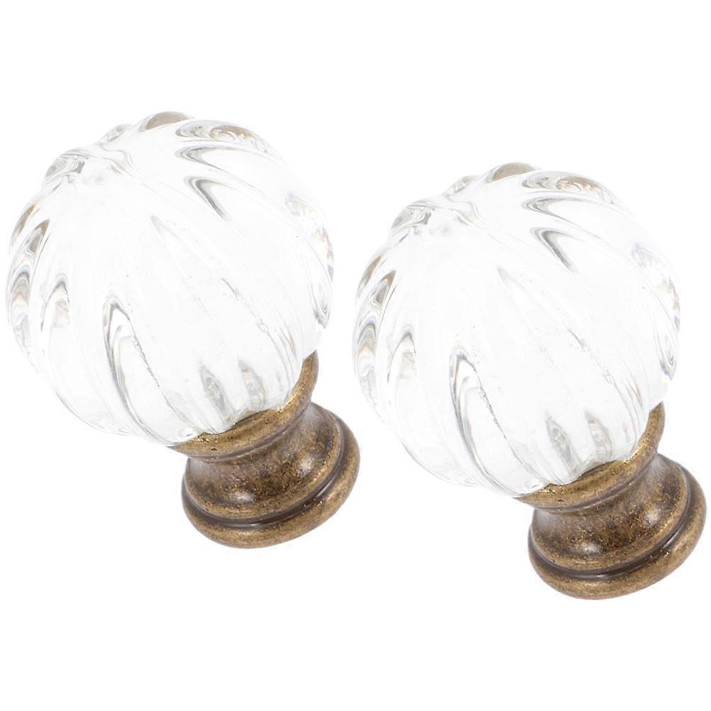 Glass Lamp Finials Decorative Lamp Knobs for Decoration 2Pcs