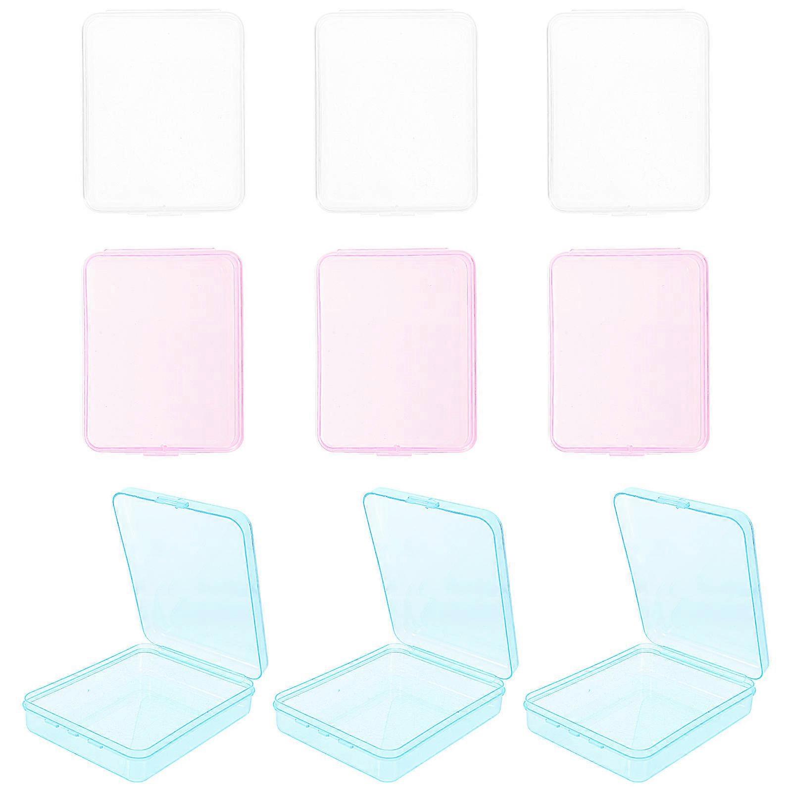 Makeup Sponge Holder Small Plastic Case for Storage 9Pcs Assorted Color