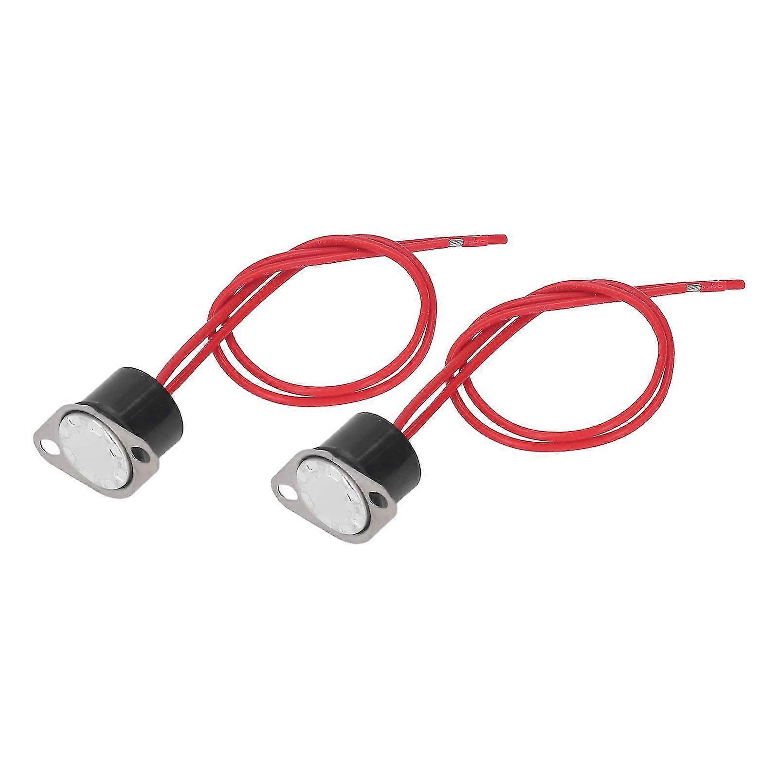 2 Pcs Waterproof Bimetallic Thermal Control Switch 10A 250V