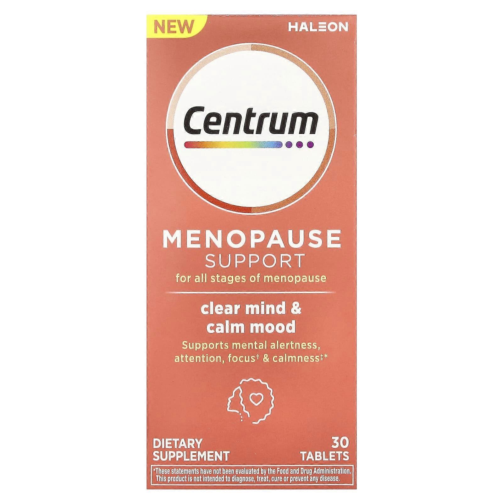 Centrum, Menopause Support, Clear Mind & Calm Mood, 30 Tablets