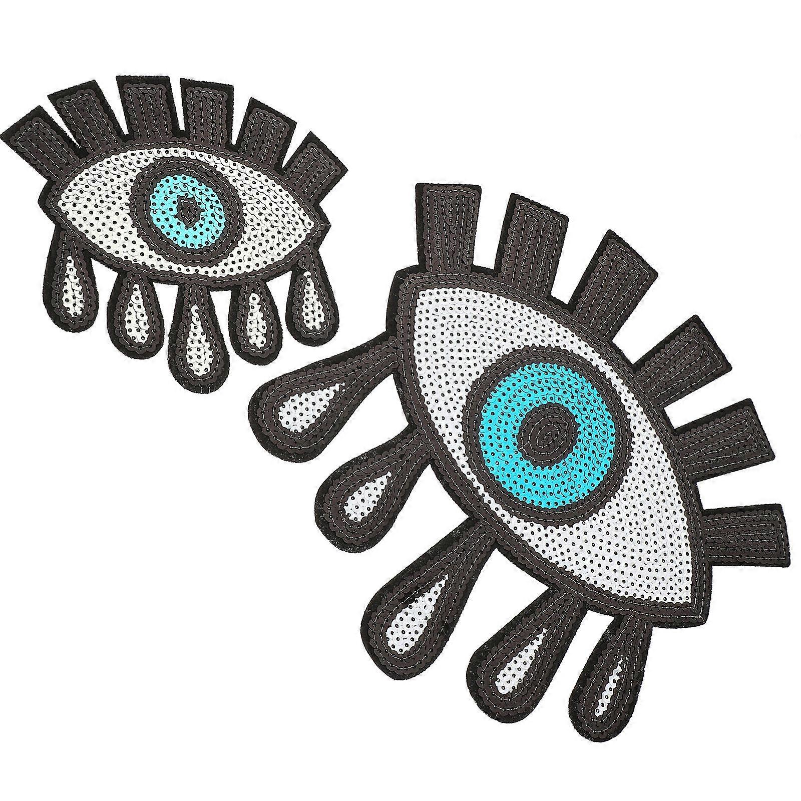 Assorted Color Eye Shaped Gauze Patch For Decorating Bags 2Pcs
