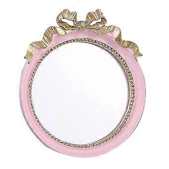 1Pc Round Make Up Bowknot Mirror Women Small Mirror Portable Resin Makeup Mirror