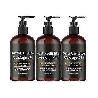 1-3 x 240 ml Anti-Cellulite-Massageöl mit Kollagen und Stammzellen, hautstraffend, feuchtigkeitsspendend, Körperöl, dbIAOS