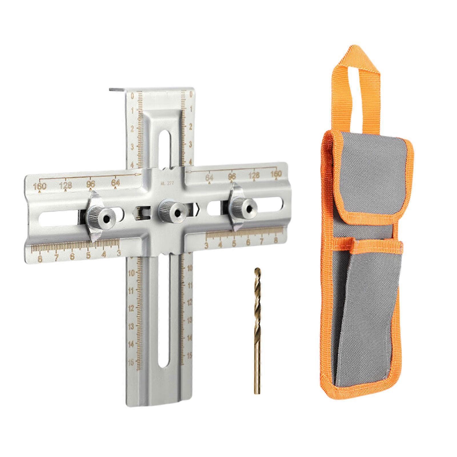 Professional Metal Hole Alignment Tool For Mounting Pulls And Knobs On Wardrobes Cupboards With Precise Positioning Multicolor