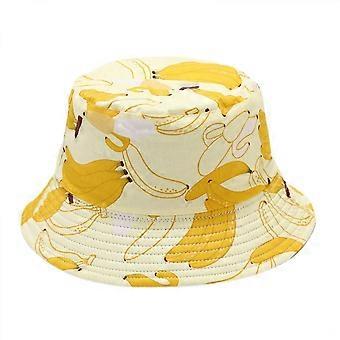 Cute Bucket Hat Beach Fisherman Hats for Women, Reversible Double-Side-Wear Unisex (HATD037)