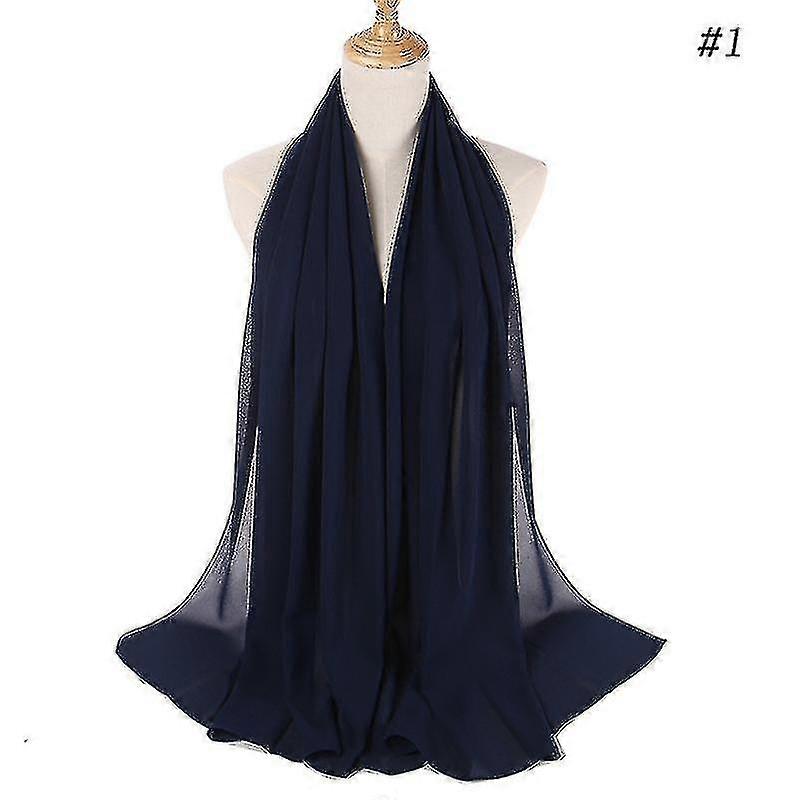 Mulheres Chiffon Soft Wrap Cachecol Shawl Lenço
