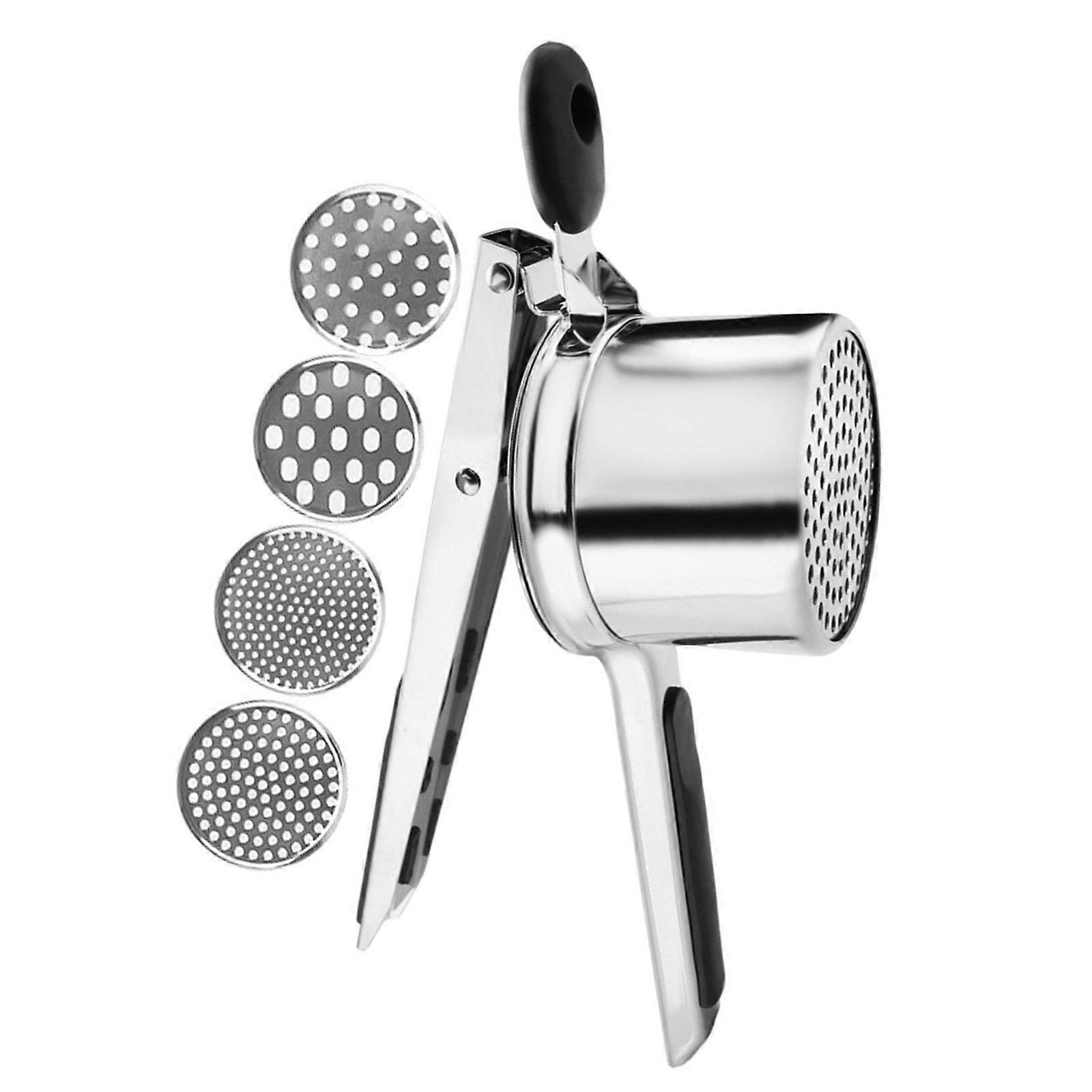 Durable rustless Potato Press With 4 Removable Plates For Various Cooking Needs Multicolor