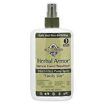 All Terrain, Herbal Armor®, Natural Insect Repellent, Deet-Free Pump Spray, 8 fl oz (240 ml), 2-Pack