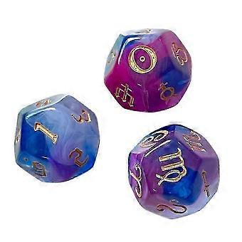 Astrological Dice Constellation Dice 12-sided Acrylic Astrology Dice For Constellation Divination T, Happy Hehe Ma DO
