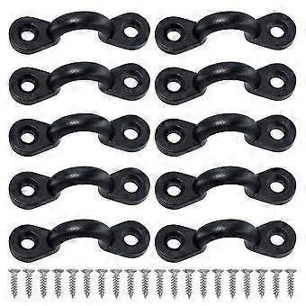 Kayak Pad Eye Kit - 10 Durable Nylon Deck Loops & 20 Stainless Steel Screws for Secure Rigging & Easy Installation