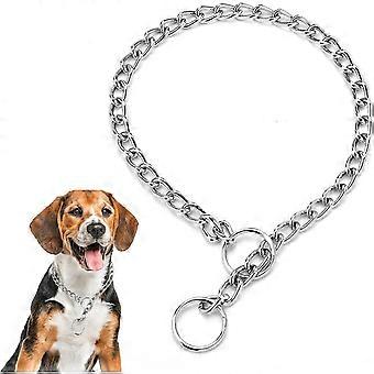 Colliers à chaîne pour chiens, colliers en métal épais pour chiens de race XXS, XS, M, L, XL, argent.