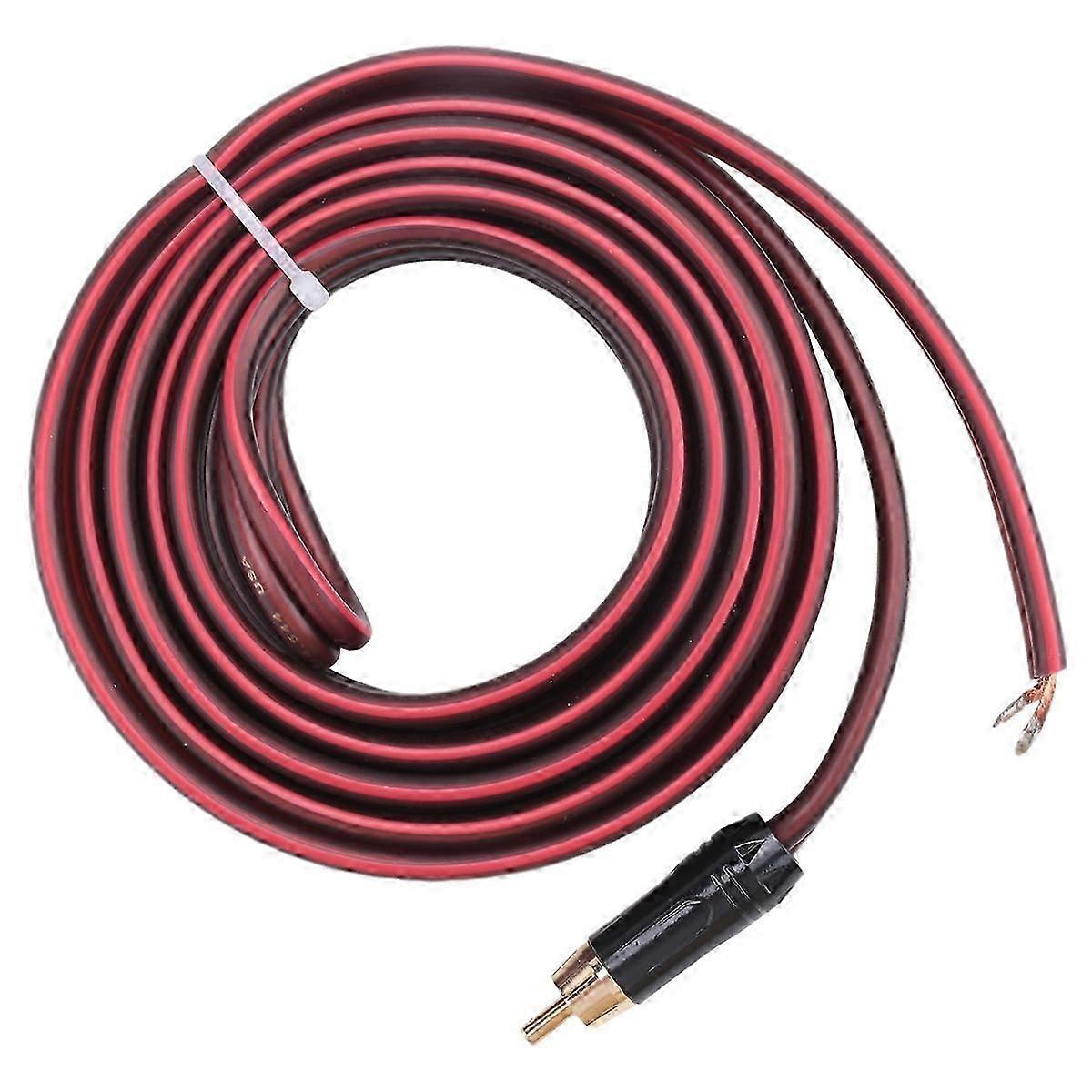 RCA Speaker Cable Bare Wire Speaker Wire to RCA Plug,Replace RCA Plug Connector Adapter to Bare Wire