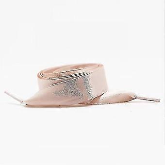 Cordones de satén de seda, botas de cordones de zapatos de cinta plana