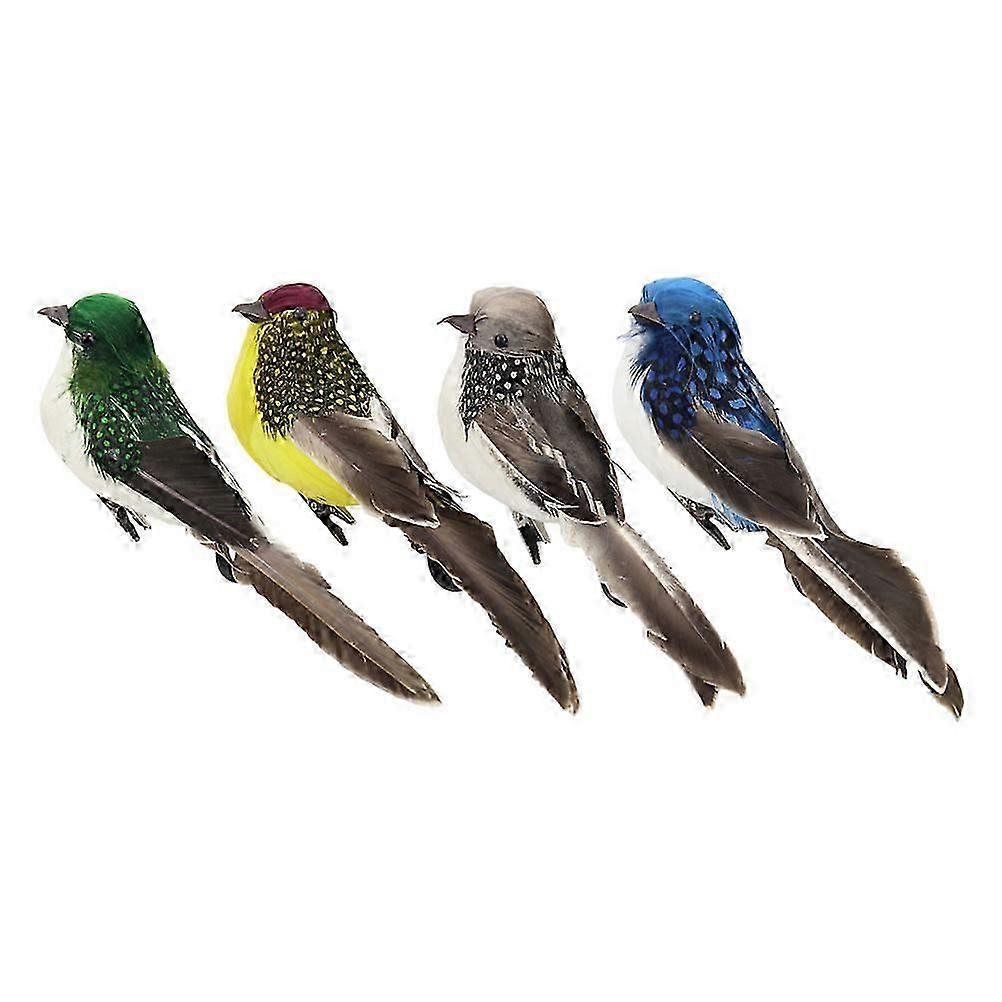 Simulation Birds for Garden Decor Ornaments 4Pcs Set