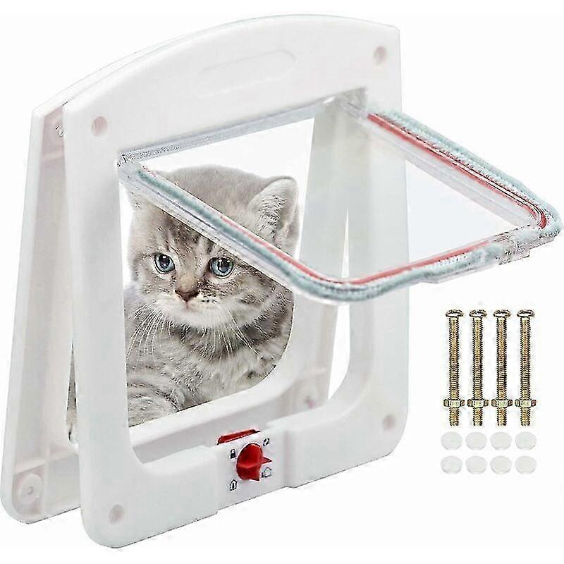 Pet Door Gateway, Locking System, Secure Entry, Exit, Weather-resistant ABS