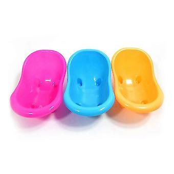 Pet Bathtub Bathroom Small Animal Mice Bathtub Bath Basin compatible with Rat Hamster (Yellow)