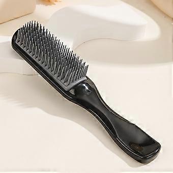 Neunreihiger Rippenkamm zum Stylen der Haare, Entwirrungsbürste mit flexiblen Borsten