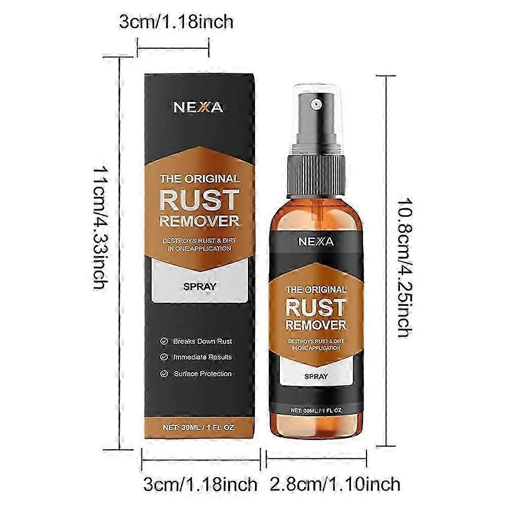 1-3pcs NEXA Rust Remover Spray Fast-Acting Multi-Surface Cleaner | Removes Rust, 50mL