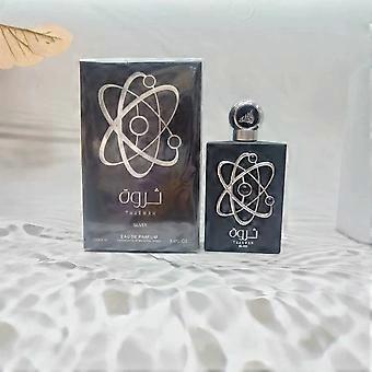 Tharwah Silver Eau de Parfum 100ml Unisex Fragrance - Elegant Black Bottle with Atomic Design